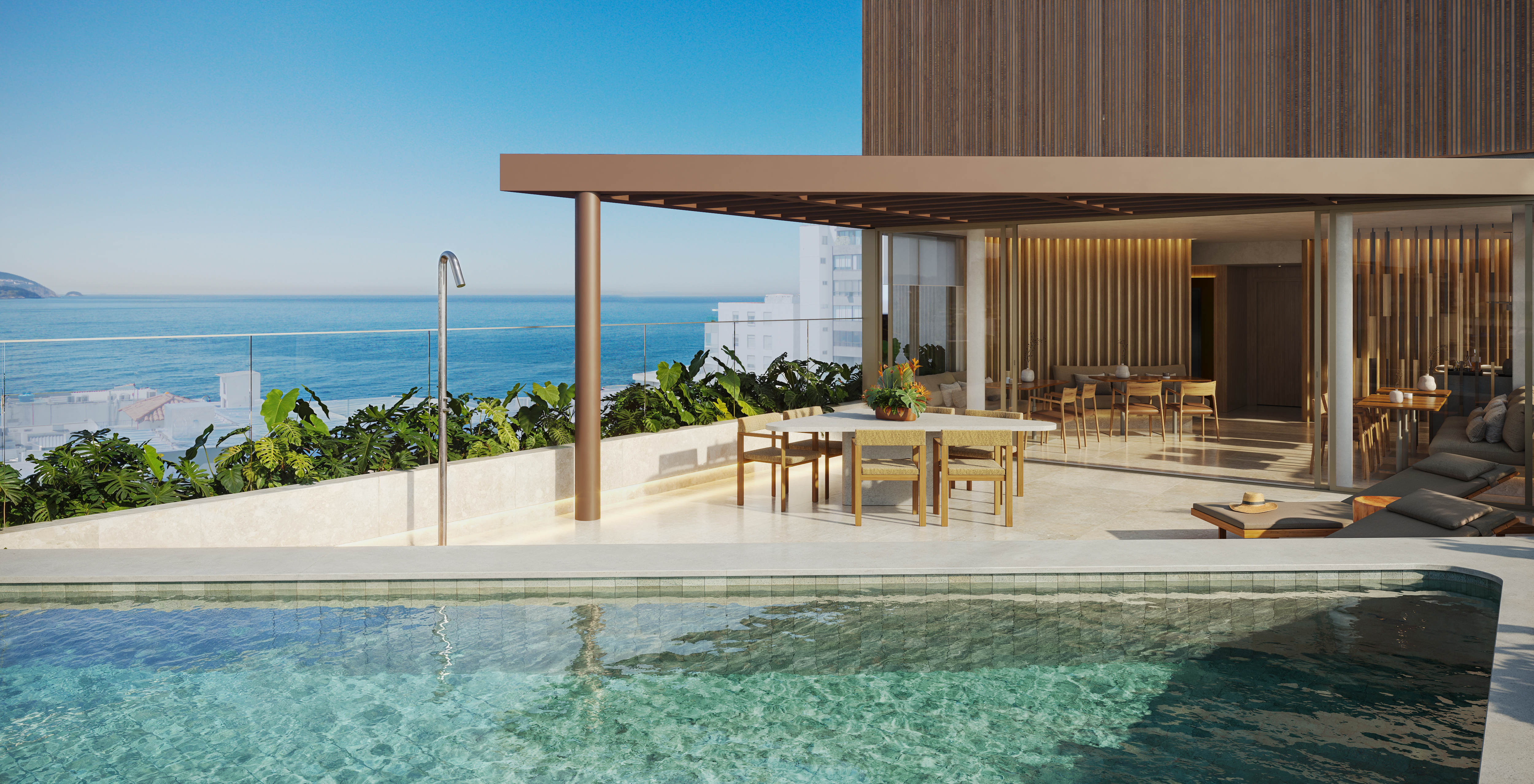 Piscina rooftop do ARTi Leblon